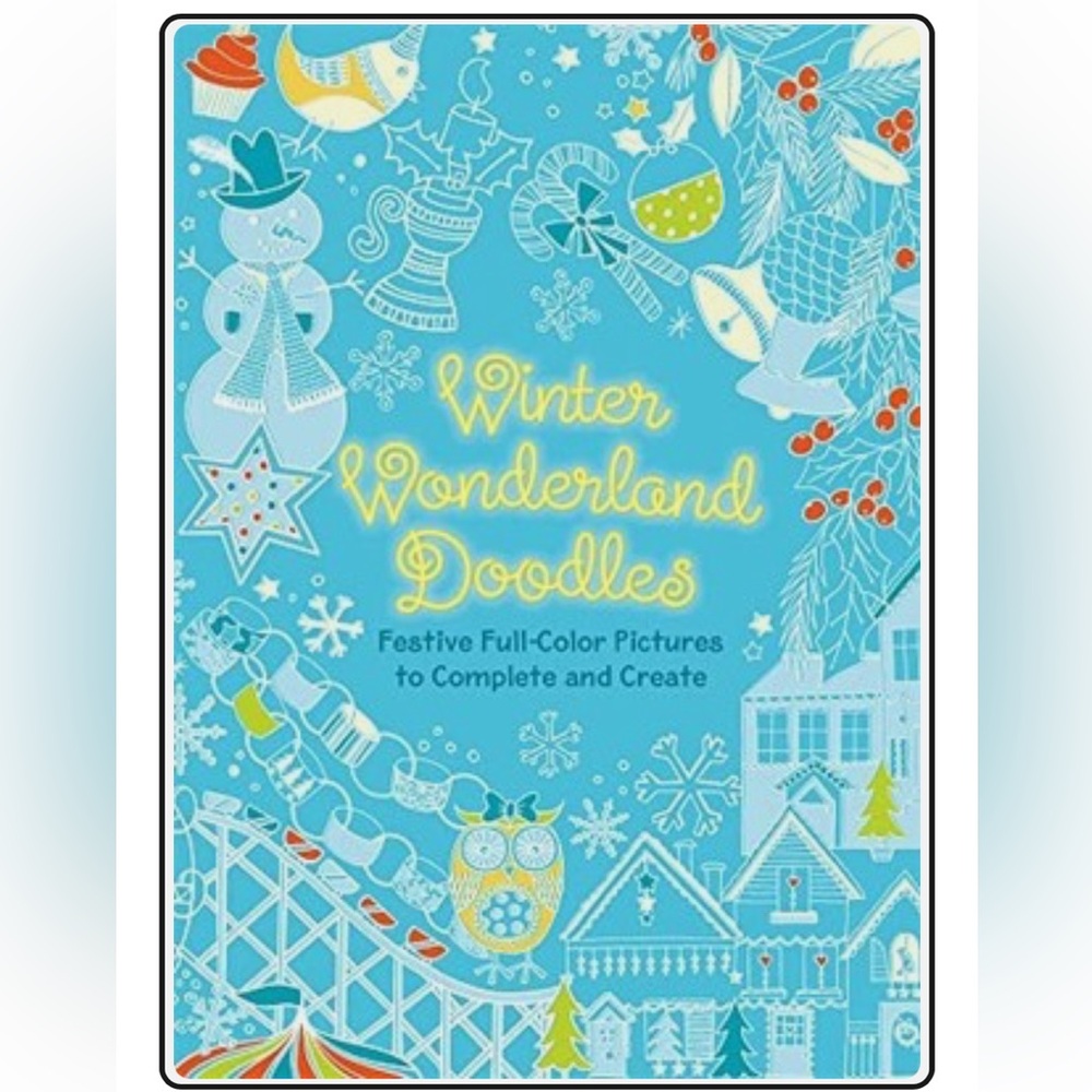 🆕 NWT Adult Coloring/Doodling Book, 128 Pages! Winter Wonderland Themed!